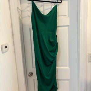 SHEIN Asymmetrical Green Dress